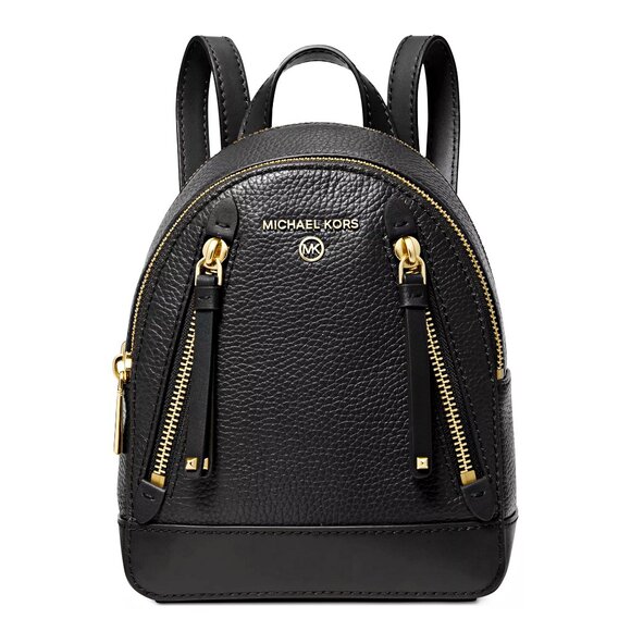 Michael Kors Brooklyn Mini Leather Pebbled Messenger Backpack (MSRP $258) - Picture 1 of 12